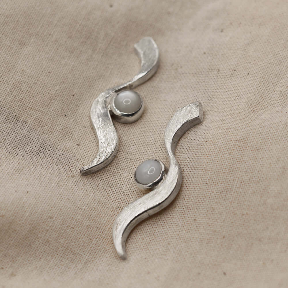 Boucles d'oreilles vagues de lune