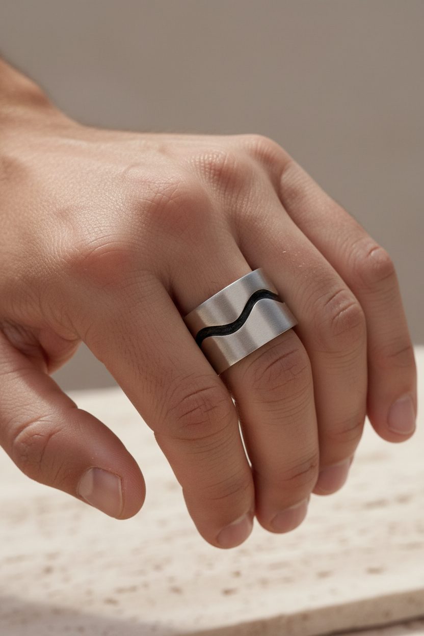Anello Andromeda indossato — uomo
