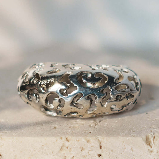 Anello realizzato a mano con la tecnica della cera persa Damasco - Milady Gioielli