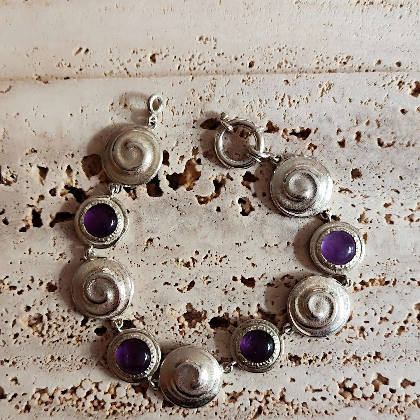 Bracelet escargot violet