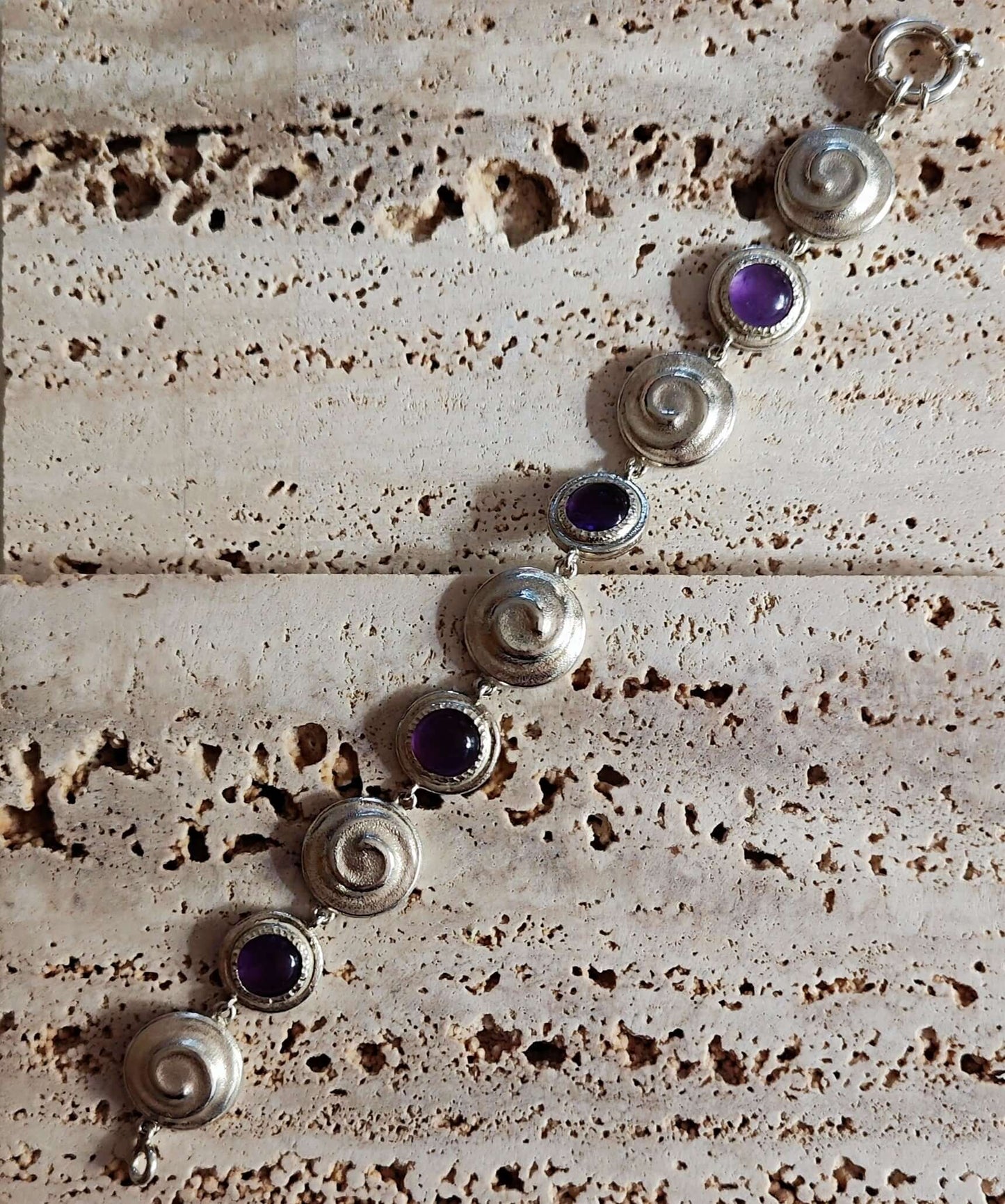 Bracelet escargot violet