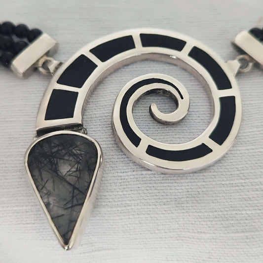 Collana in argento Black Shadow