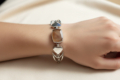 Bracciale in argento Venere con Agata indiana