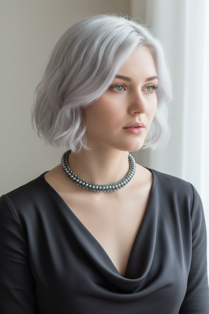 Collana Ematite indossata