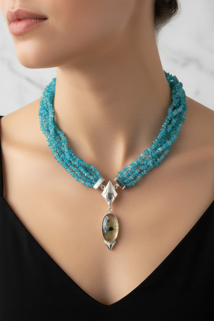 Collana Martinica indossata