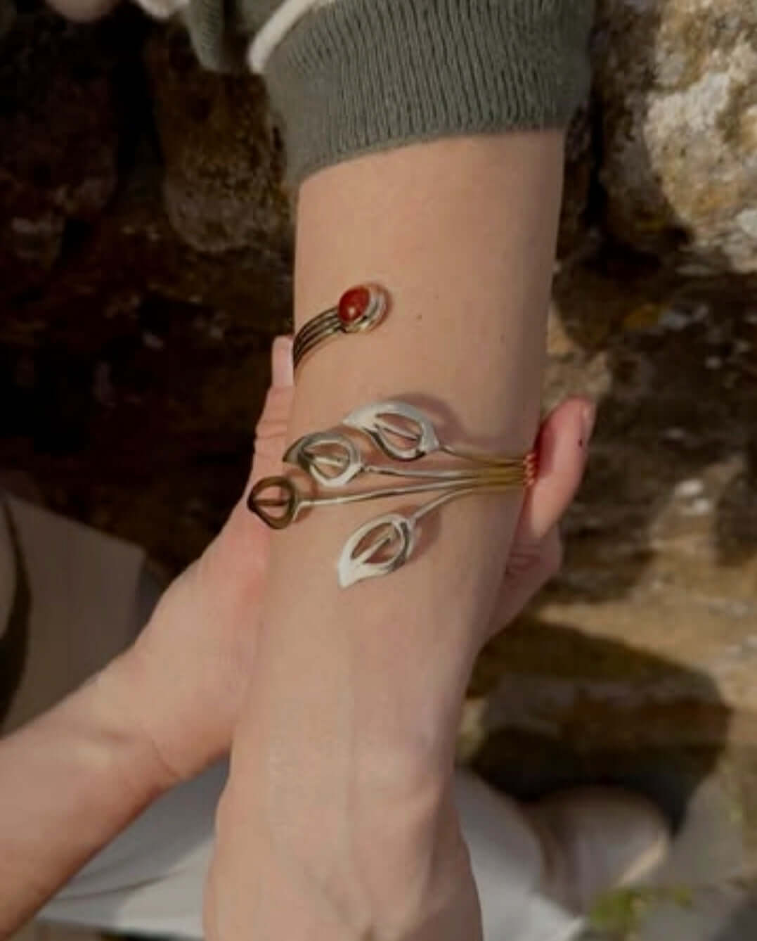 Bracciale in bronzo con corniola Ellenico - Milady Gioielli