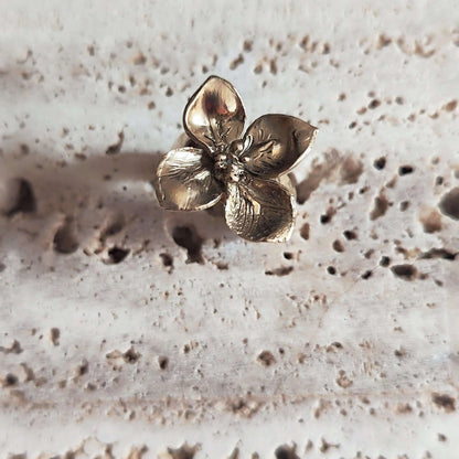 Anello in bronzo floreale Primula - Milady Gioielli
